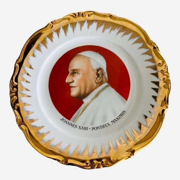 Rare Vintage Pope Joannes XXIII The Good Pope Plate Italian Souvenir Plate - Picture 1 of 2